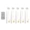 5ct. Warm White LED Crystal Drop Lighted Flickering Candles with Remote by Ashland®